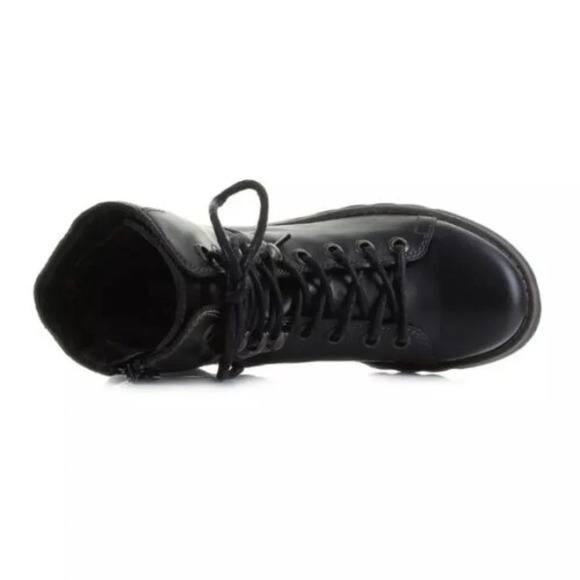 FLY London-SAME-109 FLY-Heritage Black Leather Combat Boots-Side Zip-Sz … - Picture 8 of 14